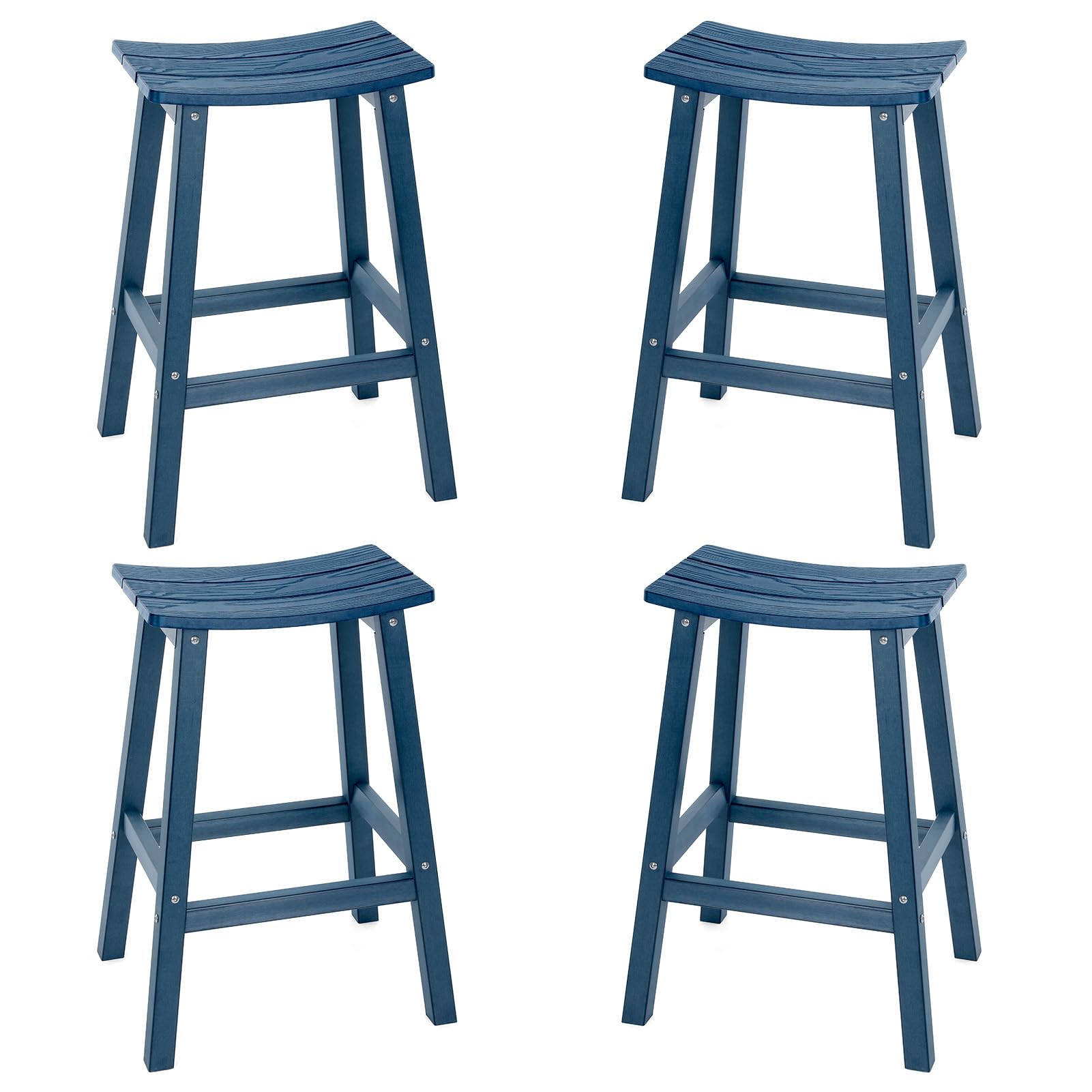 Weatherproof Bar Stools Set of 4, 28" Height Outdoor Bar Stools