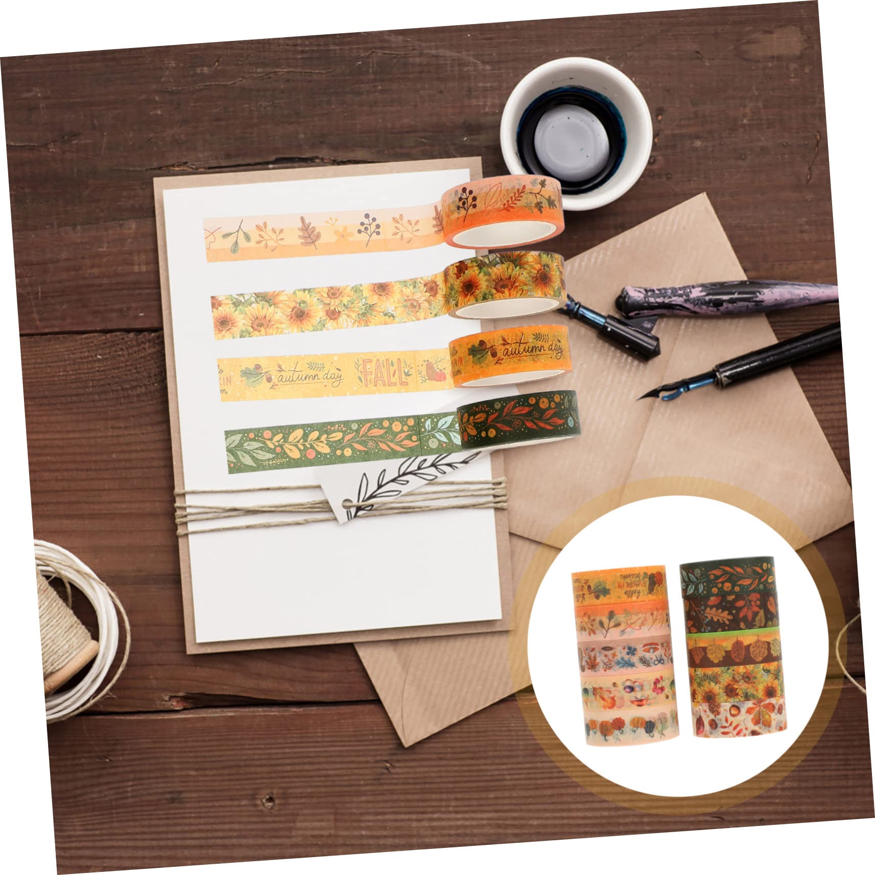 TEHAUX 50rollen Teiliges Washi Tape Mit Herbstmotiven Dekorative Klebebänder Für Scrapbooking Und Journale Zu Thanksgiving Mit Ahornblättern Kürbissen Und Sonnenblumen