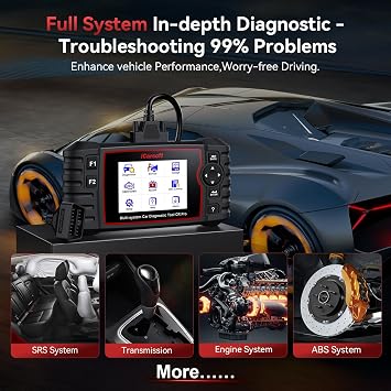 iCarsoft CR Pro 2025 Ver OBD2 Scanner Diagnostic Tool All System Car Scan Tool Battery Test Live Data Graph with 9 Service Oil Reset EPB BMS ETC SAS DP-F ABS TPMS Injector Coding Fault Code Reader