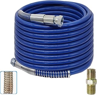 GYLBF 50ft x 1/4" Upgraded Airless Paint Sprayer Hose Sprayers, Airless Paint Hose Made of Four Layers of Quality Materials, Contains Encrypted steel wire Layer