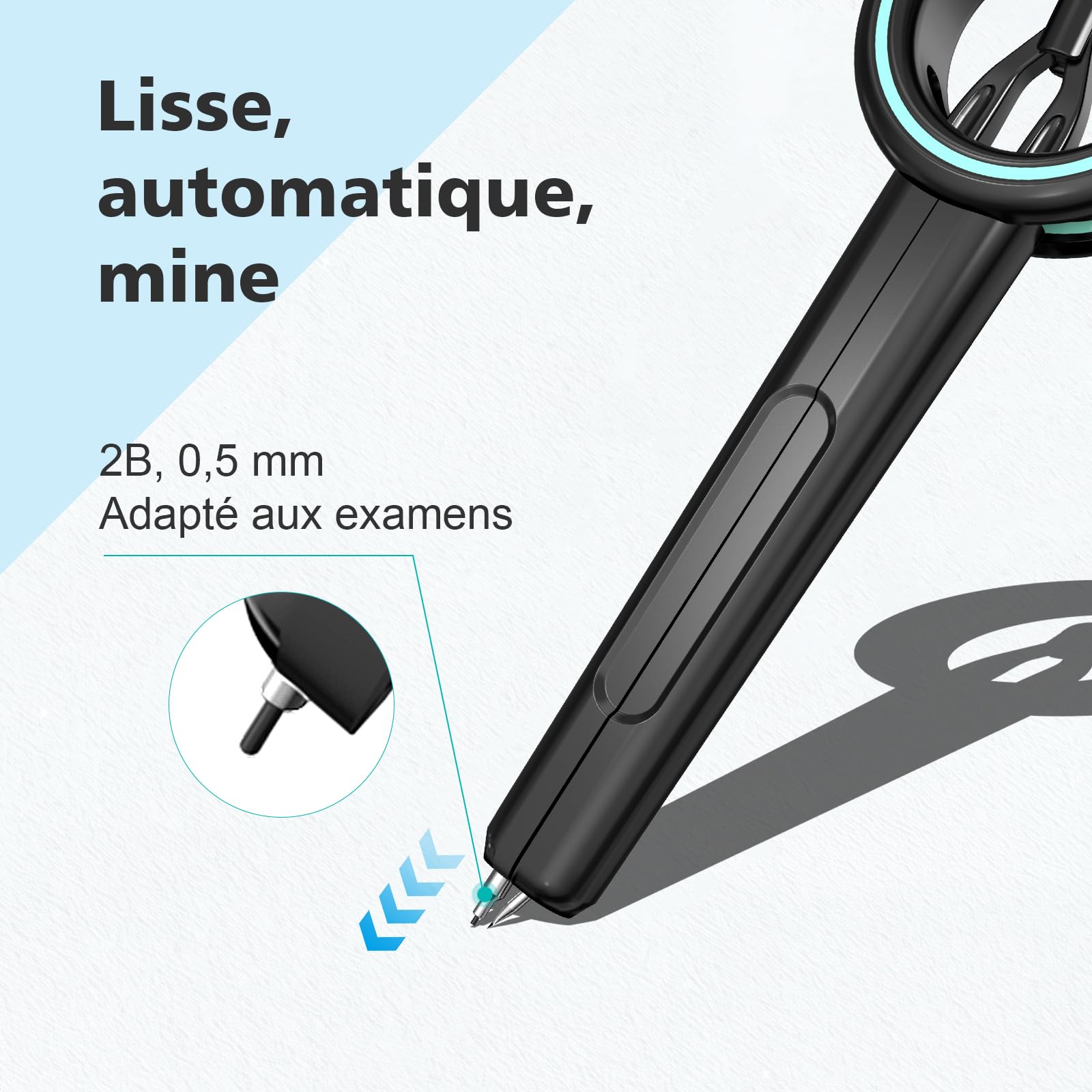Compas Professionnel ROATEE Rayon Ajustable, Compatible Mine 0,5 mm, Géométrie et Dessin