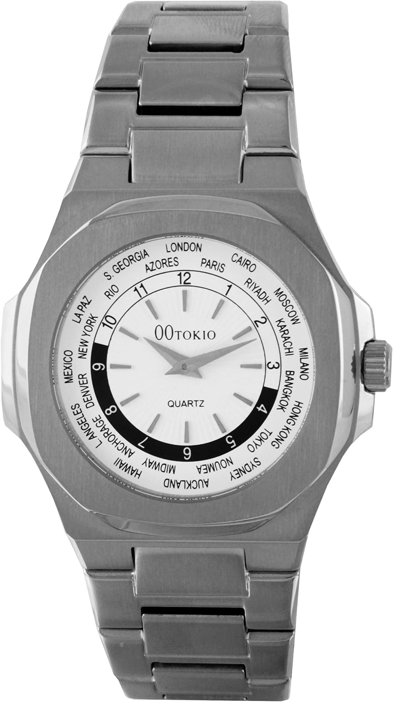 00Tokio World Time Steel Watch