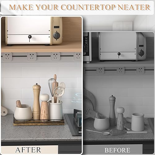 Miniatura 6 de Bandeja de jabón de cocina de granja, bandeja dispensadora de jabón de madera de 11 pulgadas, soporte para cepillos, organizador de especias y