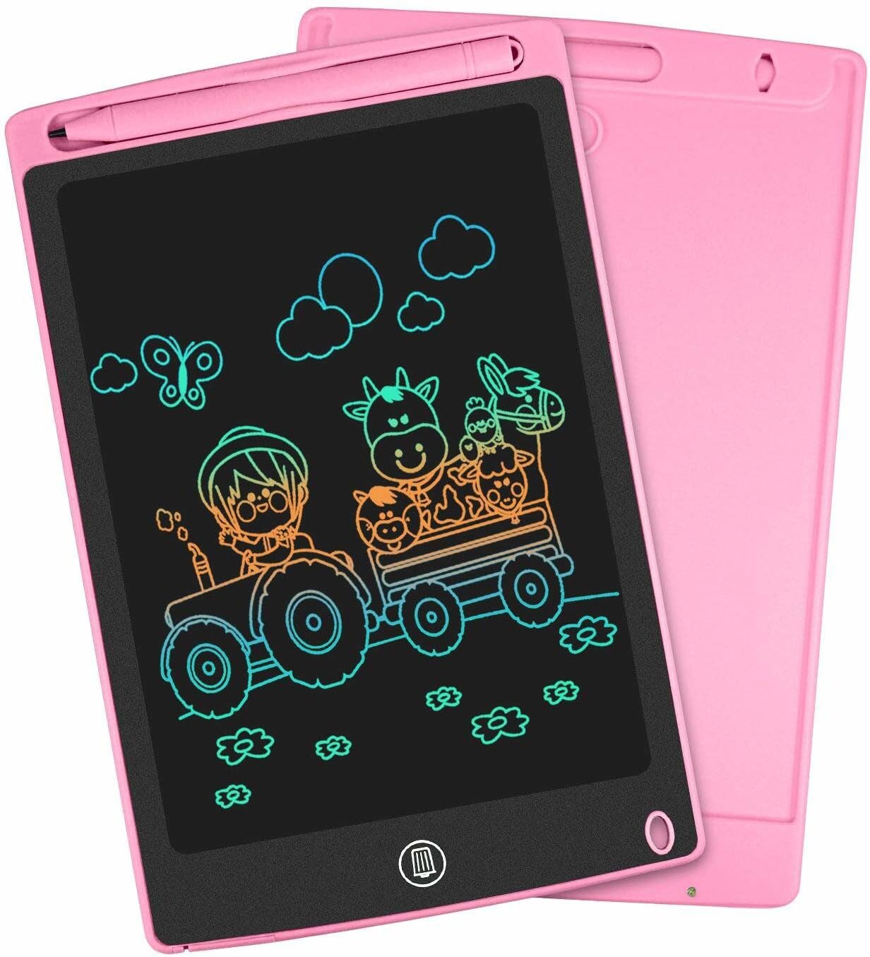 Writing Instument LCD Re-Writing Notepad Board Slate for Drawing for Kids 3+ Years | Ideal for Writing, Drawing, Sketching, and Learning – Ultra-Thin, Lightweight (PinkBlack)-picture-18
