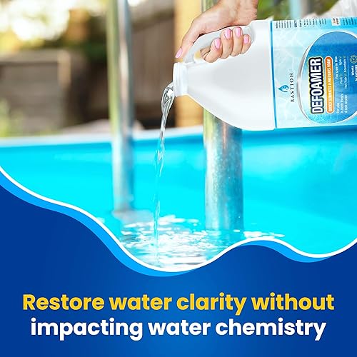 Miniatura 3 de Antiespumante para bañera de hidromasaje, piscina, fuente y spa, concentrado antiespumante, emulsión de silicona, elimina y previene rápidamente la