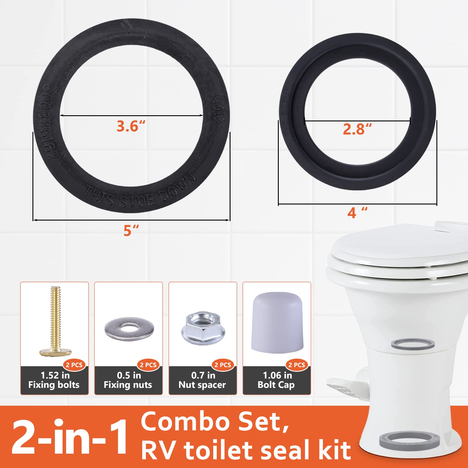 RV TOILET SEAL Kit 385345892 RV Toilet Flange Kit Durable RV Toilet Flush  Drqmi $28.30 - PicClick AU