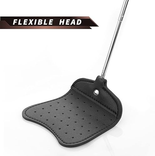 Miniatura 10 de Foxany Matamoscas telescópico resistente, matamoscas de cuero con mango largo extensible, matamoscas manual flexible para interiores y exteriores,