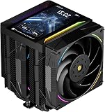 Thermalright TR Peerless Assassin 120 Vision Max ARGB Black Refroidisseur d'air pour processeur double tour 2150 tr/min, écran IPS 5" (résolution 480 x 854), refroidisseur PC pour Intel LGA1851/1700 - 1