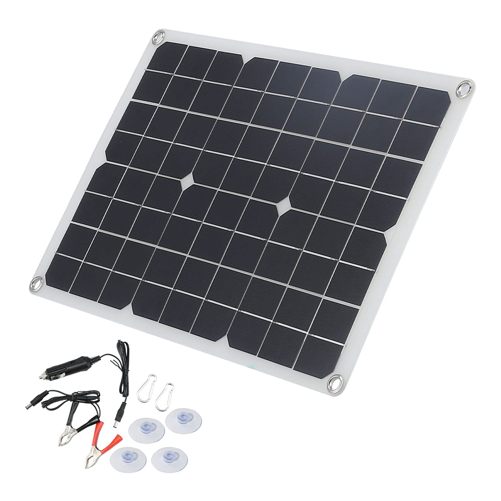 Solar Panel,20W 18V USB Solar Panel Portable Monocrystalline Solar Battery Charger Board Mobile Power Supply,for Car Boat Yacht Supplies-image-37