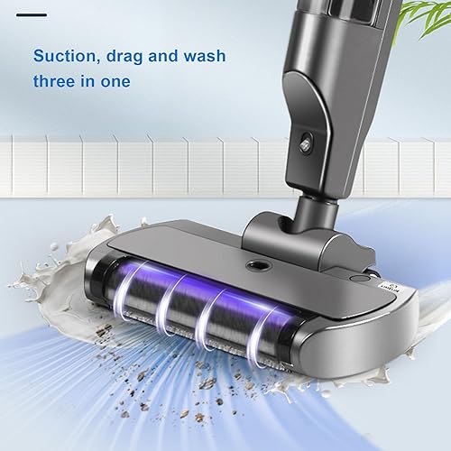 Miniatura 5 de Sorandy Cordless Vacuum Mop, Automatic Electric Wet Dry Vacuum Floor Cleaner with Self Feature and 500ml Dust Container, Intelligent Dust Detection