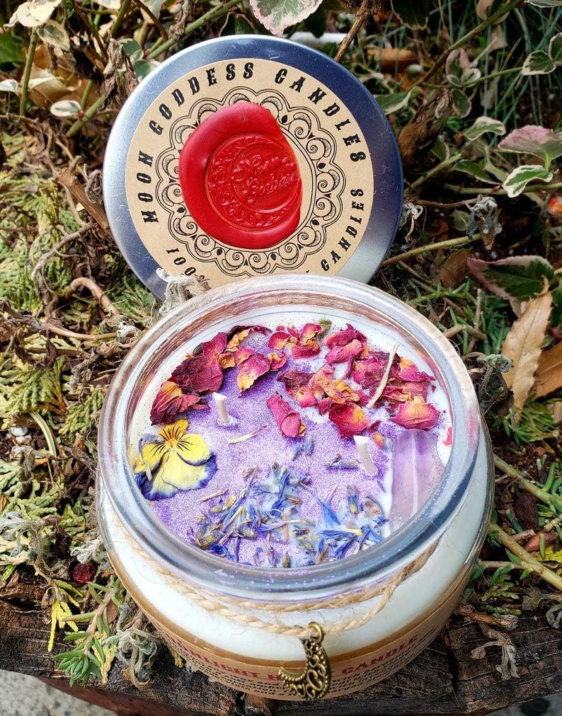 Moonlight Night Amethyst Candle - Soy Candle - Crystal Candle - Cleansing Candle - Relaxation Gift - Meditation Candle - Healing Candle
