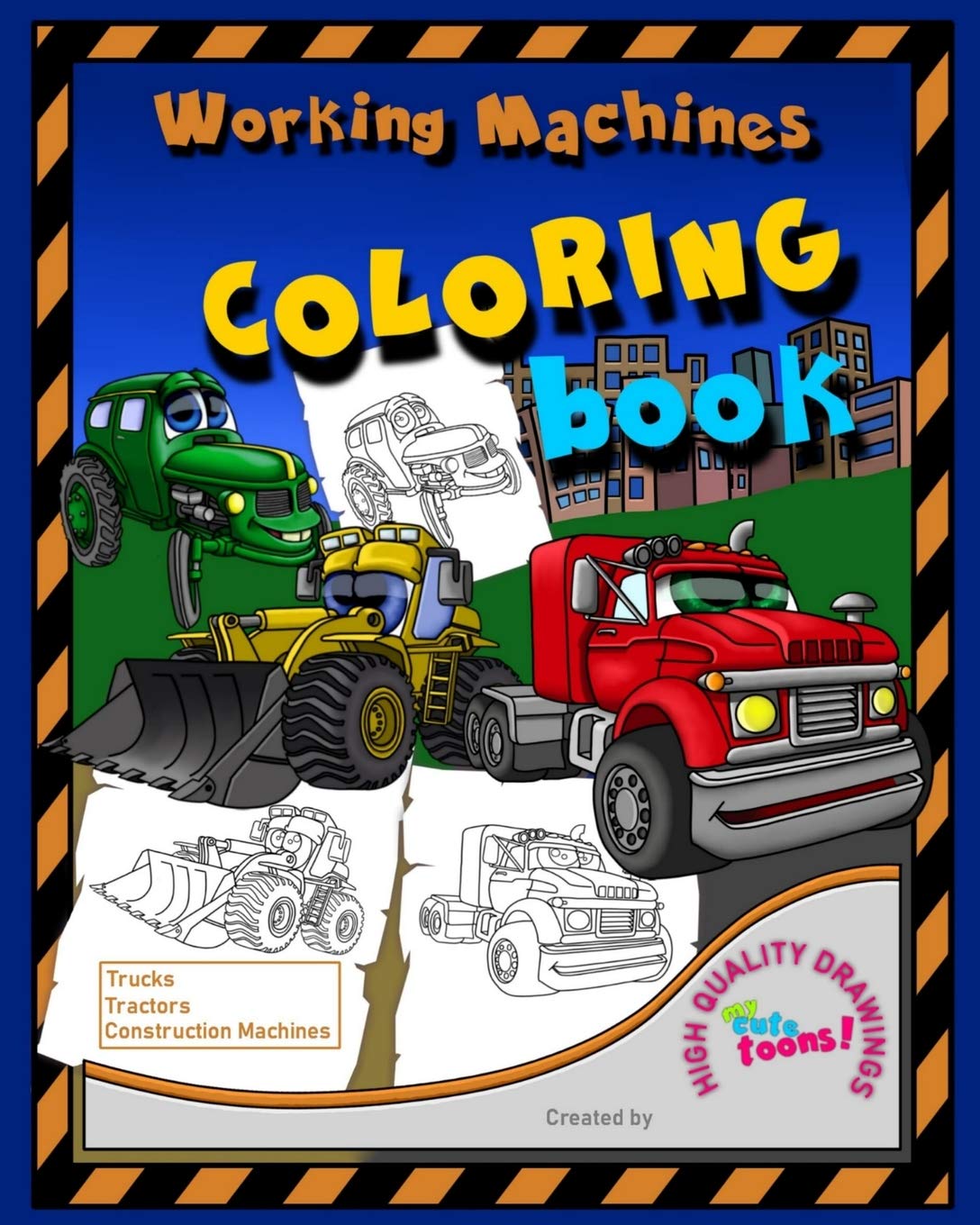 Buy Working Machines Coloring Book: This coloring book teaches children ...