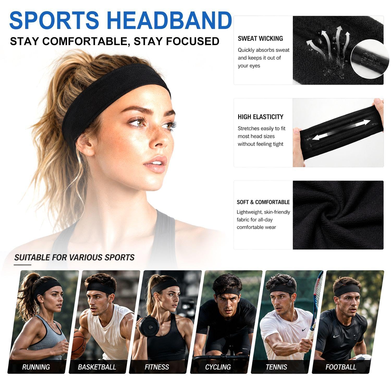 Portable Tennis Scorekeepers Set - 2 Scoreboards with 2 Headbands for Training & Competition