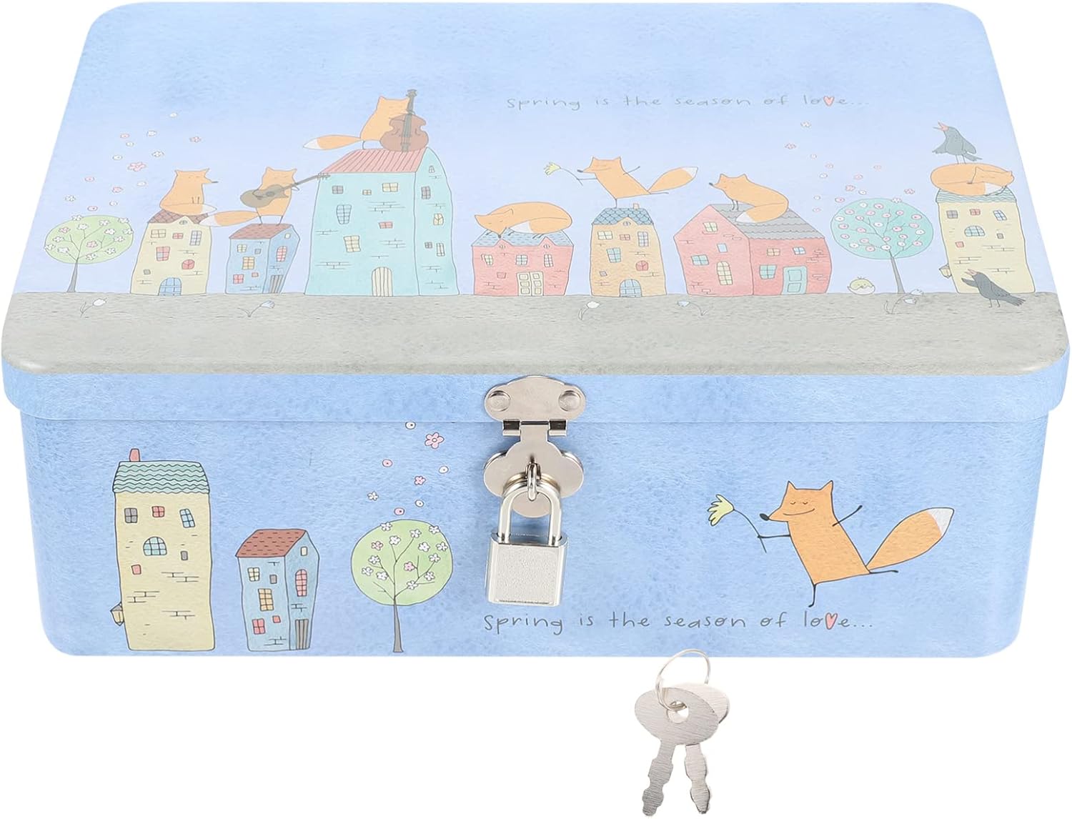 Cabilock Boîte De Rangement Vintage Serrure Motif Étoilé