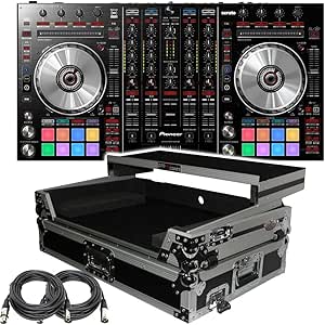 Pioneer Pro DJ DDJ-SX2 DJ Controller - Free ProX XS-DDJSX-WLT Case with laptop Shelf and XLR Cables, Software included