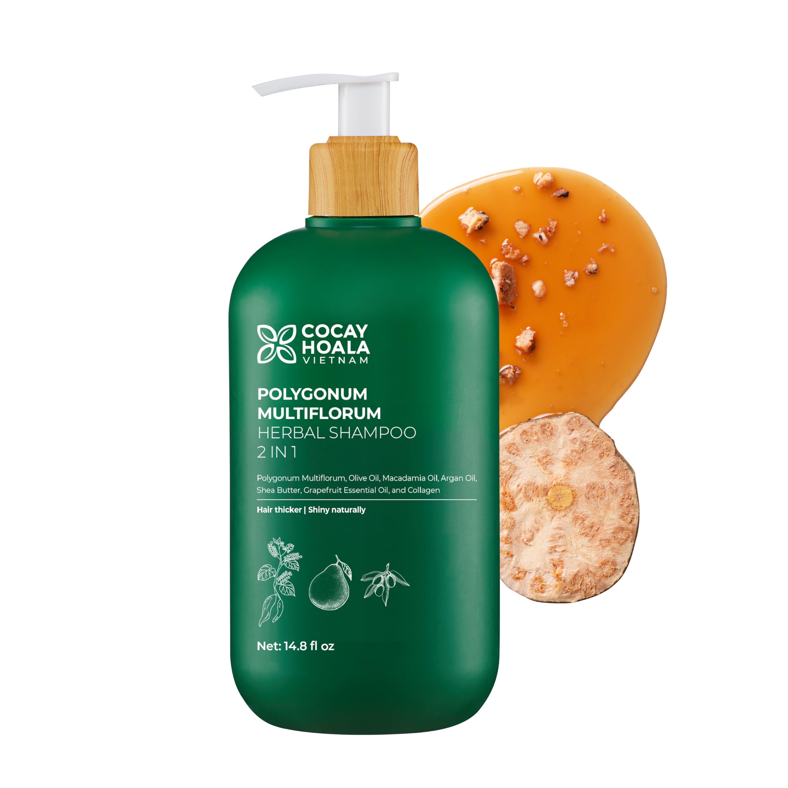 VIETNAM Hair Growth Shampoo for Thinning Hair Shampoo for Hair Loss - 2 in1 Anti Hair Fall Shampoo