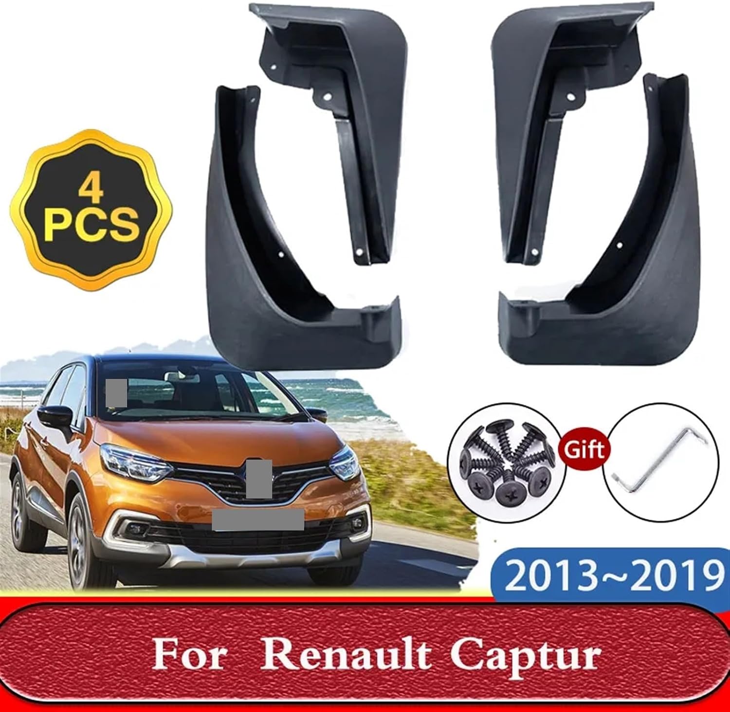 Mudguards for Renaults Captur QM3 2013~2019 2017 Mudflaps Splash Guards Mud Flaps Front Rear Wheel fenders Car Accessories