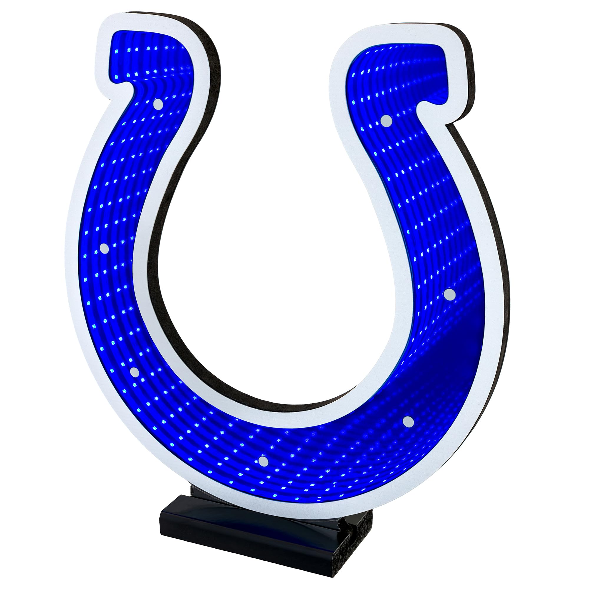 Sporticulture NFL Team Indianapolis Colts LED Infinity Logo Light - 3D Light Effect, Acrylic Display with UL Plug and Stand