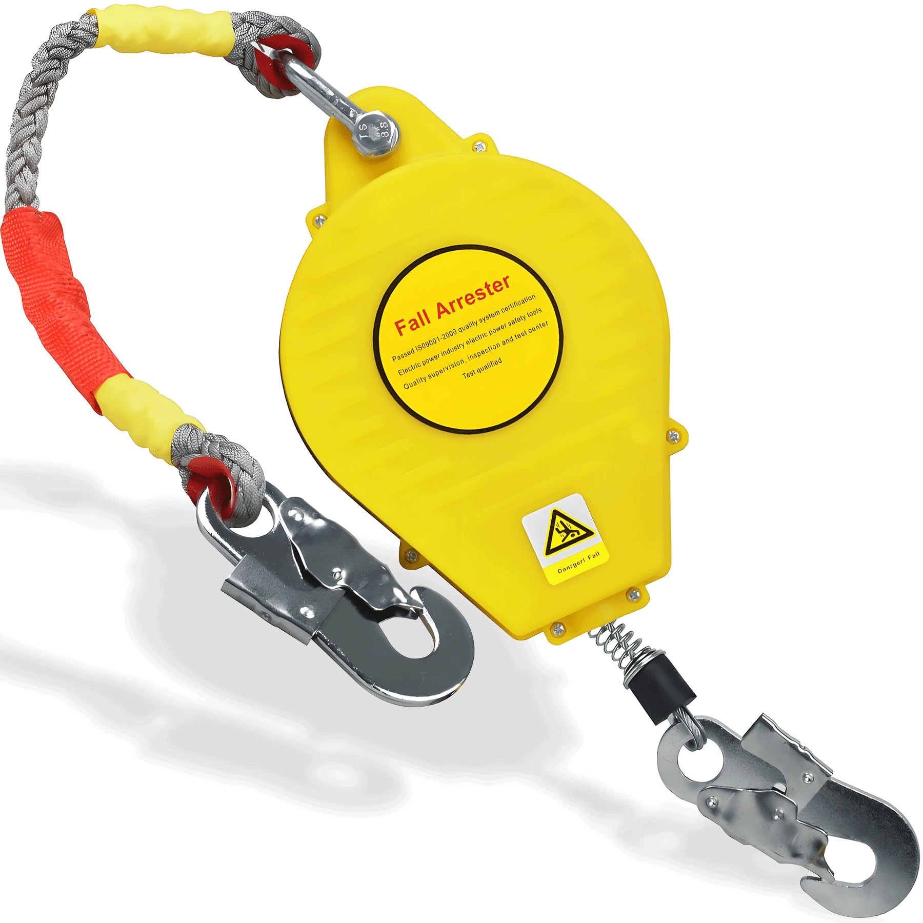 Dispositivo Anticaidas Retráctil, 3-20m Profesional Linea de Vida Retractil Homologado con Gancho Autoblocante, Anticaidas Retractil Seguridad Trabajo en Tejados/Altura, Carga:150 KG (7m)