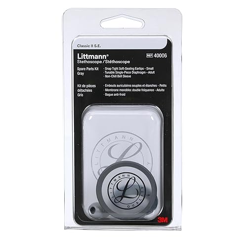 3M Littmann Kit de piezas de repuesto para estetoscopio, gris, compatible con Classic II S.E., incluye orejeras pequeñas de sellado suave a presión,