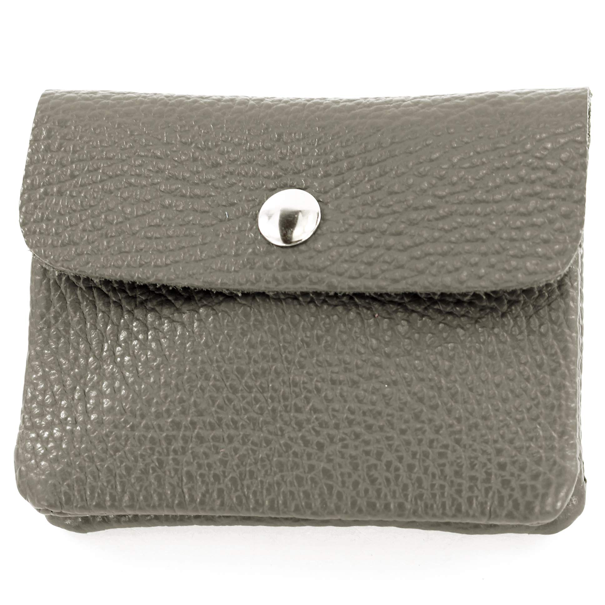 modamoda de - P09 - Italian leather women's wallet small (Graphite grey)