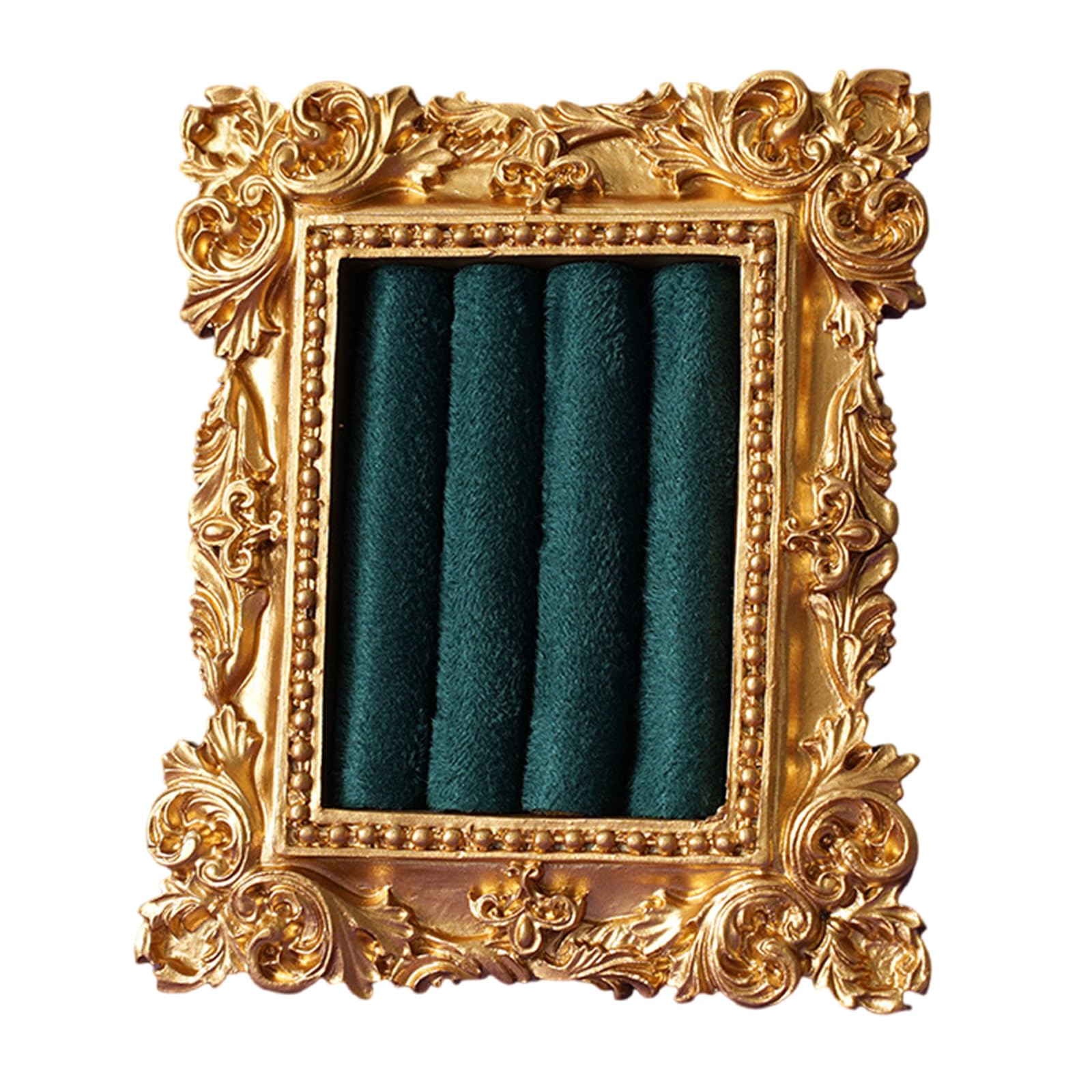 our fave Antique Type Rings Holder with Soft Flannel Base Compact for Jewelry Display and Gift Giving Resin Jewelry Display