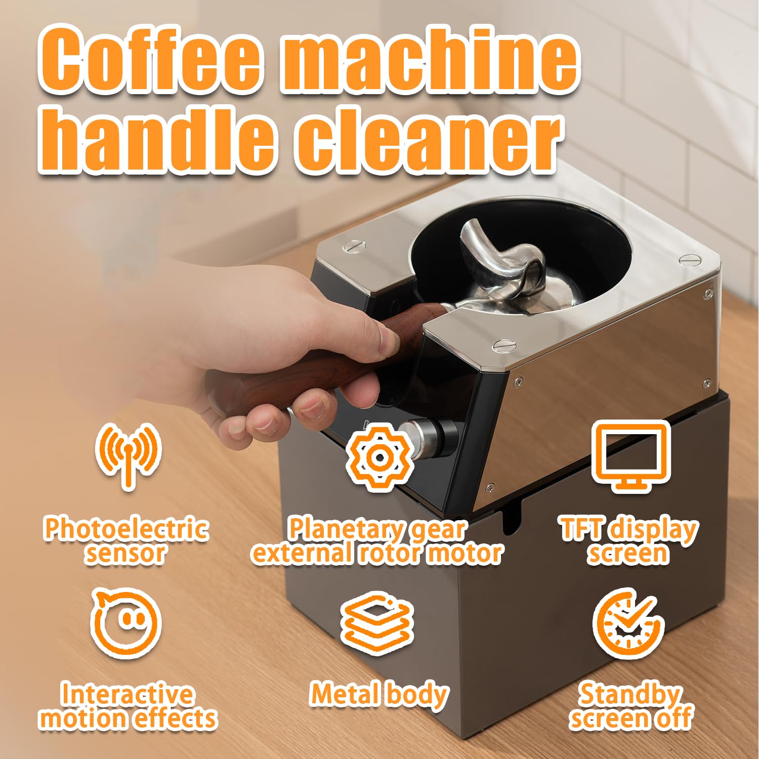 Máquina automática de Limpieza de posos y sustituto de la Caja de posos sin Necesidad de Tocar, Velocidad Estable de 400 RPM, construcción de Acero Inoxidable 220V