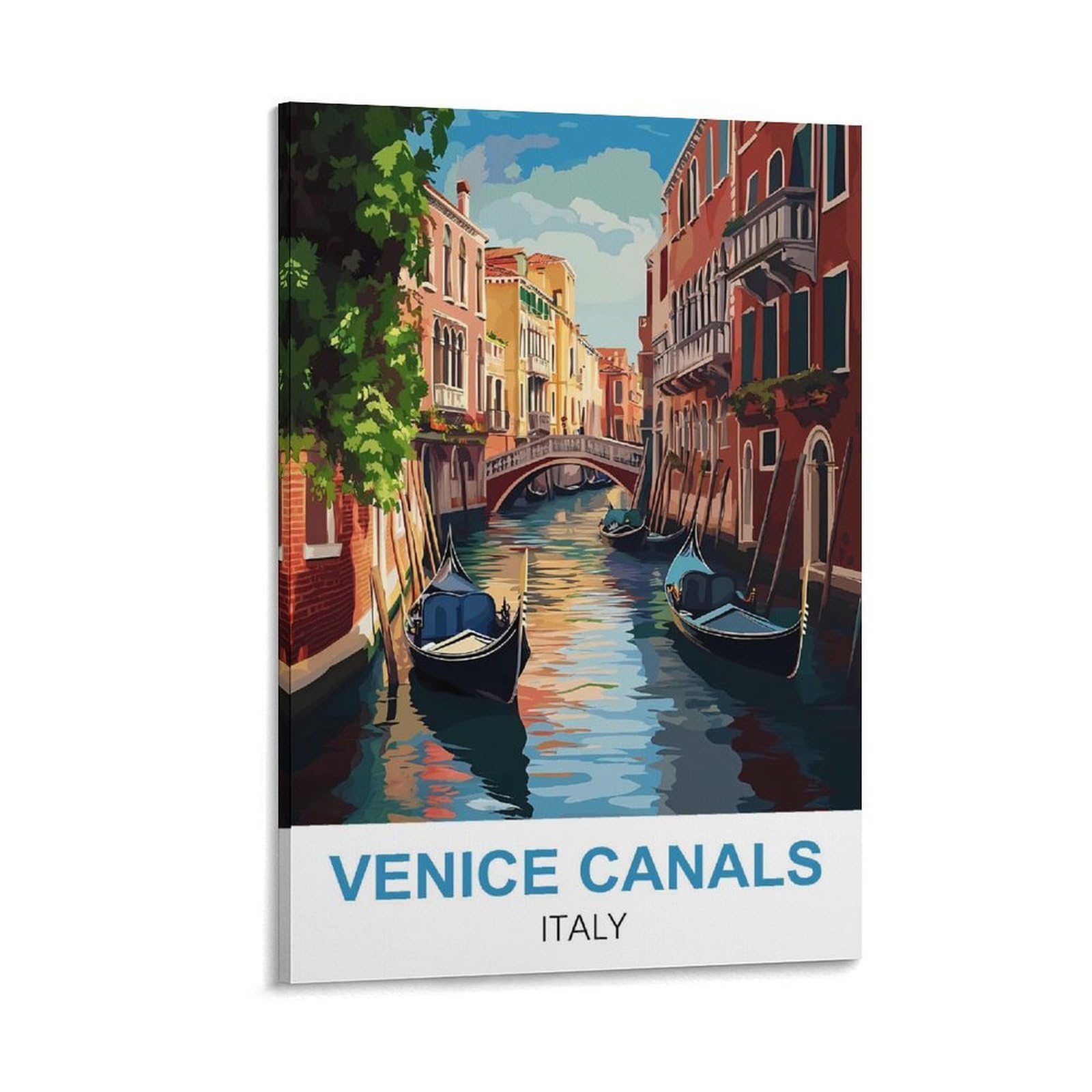 CTZIKWW Venice Canals Italy Vintage Travel Posters 08x12inch(20x30cm) Canvas Art Prints Picture Wall Art Painting