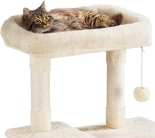 Miniatura 20 de Topeakmart Árbol para gatos de 63 pulgadas, mueble grande de torre para gatos con condominio para gatos, plataforma acolchada y poste rascador