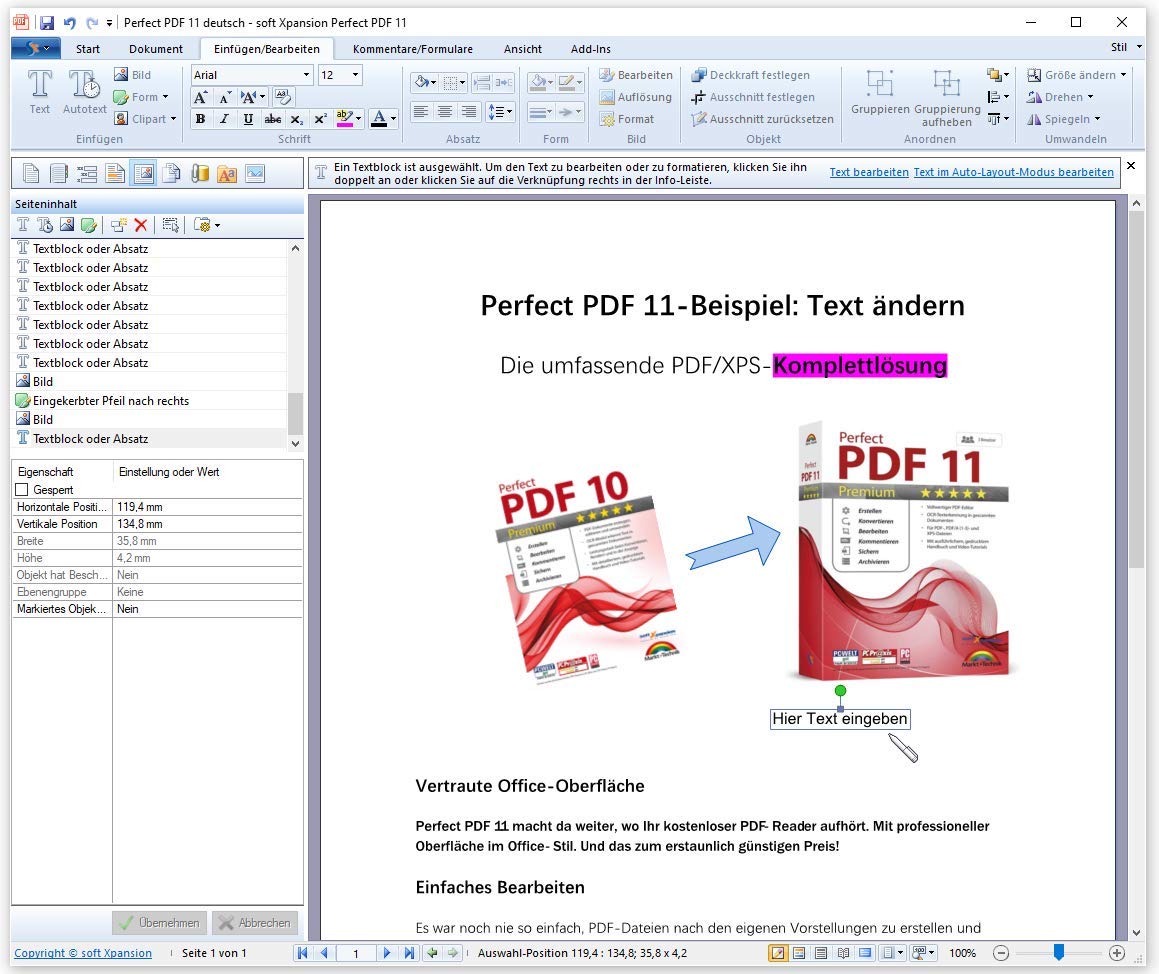 Perfect PDF 11 PREMIUM inkl. OCR - 3 USER - PDF Erstellen, Bearbeiten, Umwandeln, Sichern, Kommentieren, Formulare, 100% Kompatibel mit PDF Dokumenten Windows 11, 10, 8.1, 7
