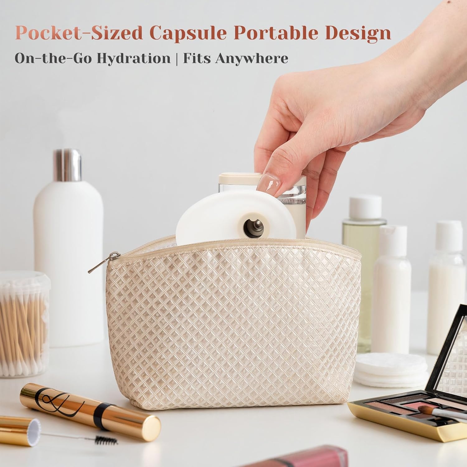 Portable Heated Eye Steamer for Dry Eyes - 3 Heat Settings, Warm Moist Heat Therapy to Restore Natural Tears, Dry Eye Relief Sprayer (Beige) - Image 7