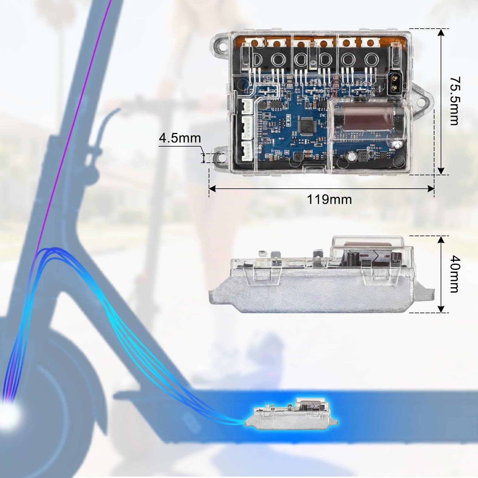 1PCS Controller Board Replacement Aluminium Alloy Compact Control Board with St Chip for Xiaomi for M365 and Pro Models Electric Scooter