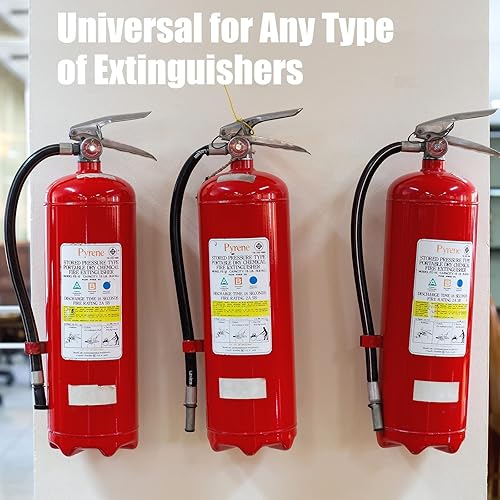 Miniatura 6 de Paquete de 20 soportes universales para extintor de incendios de 5 a 40 libras, soporte de pared para extintor de incendios, soporte de pared para