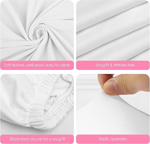 Miniatura 83 de Wokceer Fundas de soporte de pedestal de cilindro para fiesta, 3 piezas, soporte de cilindro dorado de elastano para cubiertas de fiesta, soporte