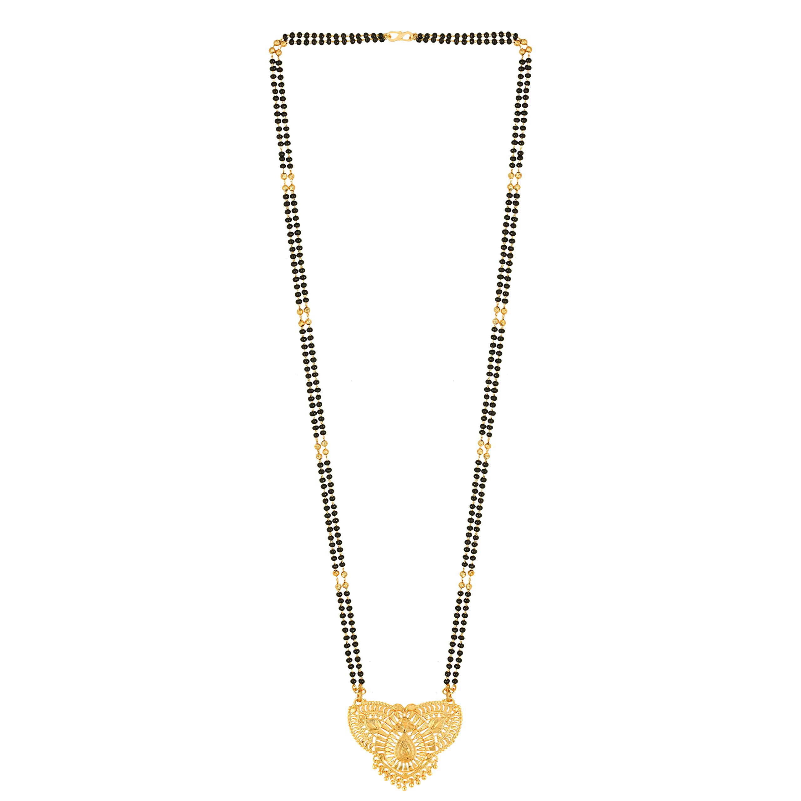 MEENAZ Mangalsutra For Women Girls Ladies Wife Temple South Indian Traditional 1 Gram Gold Stylish Maharashtrian Long Double Chain Wati Mangal sutra Pendant Tanmaniya Black golden Nallapusalu Chains (B0BN5SV2DJ) Amazon Price History, Amazon Price Tracker