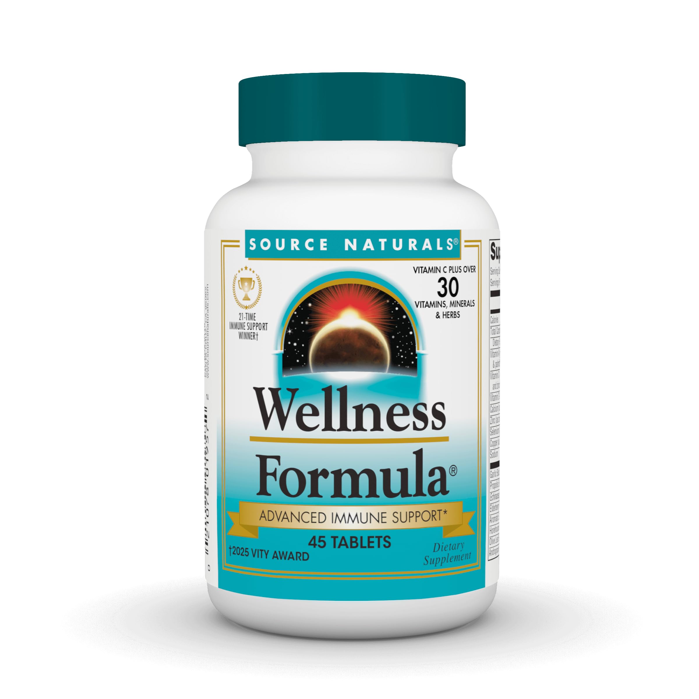 Source Naturals Wellness Formula Bio-Aligned Vitamins - Immune System Support Supplement & Immunity Booster* - 45 Tablets