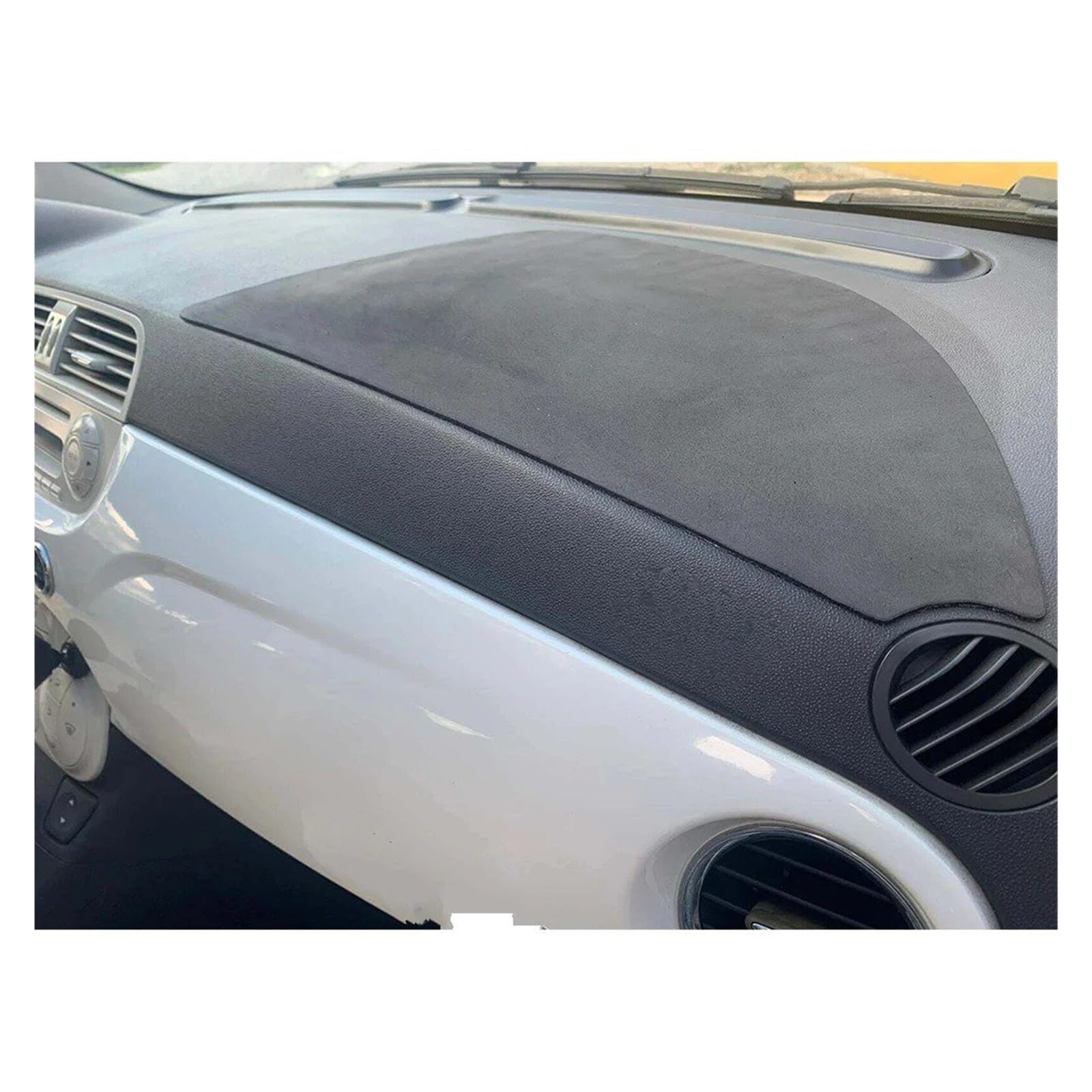 Bord Voiture Tapis De Tableau Bord Voiture Pour Fiat 500 Avec Support Adhésif Couverture D'airbag Pour Couvrir Les Imperfections Du Tapis Tableau(1PC LHD)