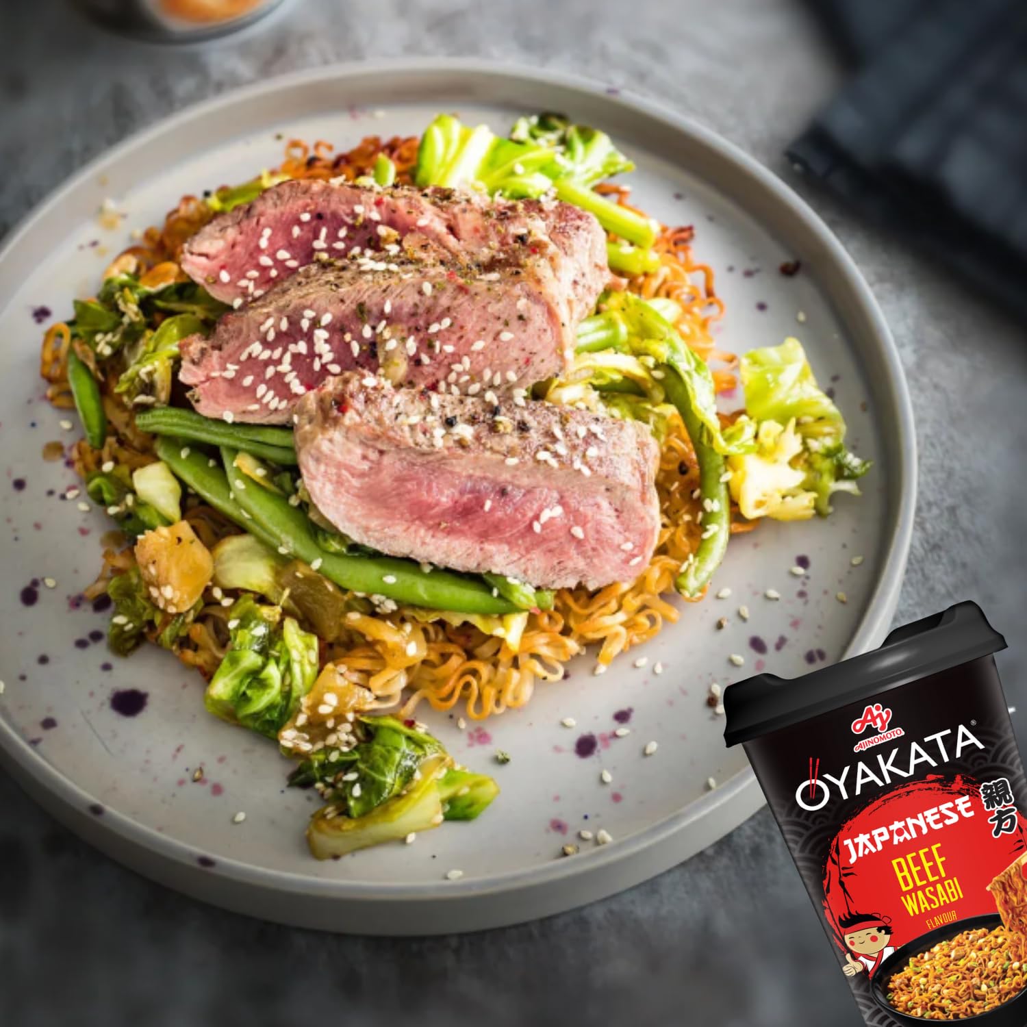 Oyakata Fideos Beef Wasabi Dish 93gr