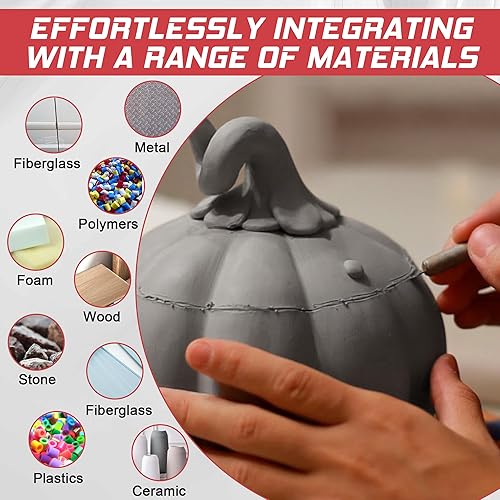 Miniatura 4 de Arcilla epoxi, arcilla esculpida epoxi mágica, compuesto de modelado de 2 partes (A y B) de arcillas de epoxi para esculpir, modelado, construcción