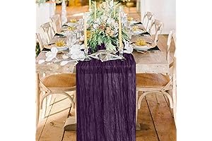 Purple Cheesecloth Table Runner Bulk 10FT Boho Gauze Table Runners Rustic Cheese Fabric