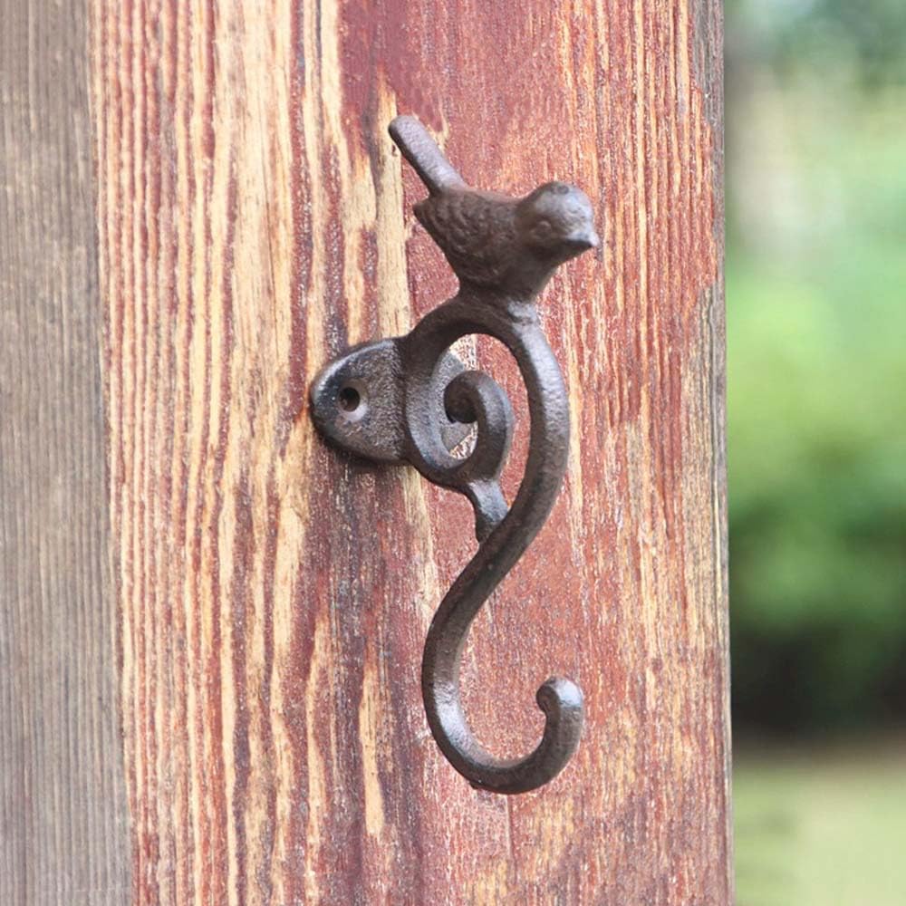 Vintage Cast Iron Bird Wall Coat Rack, Creative Decor for Bedroom & Living Room