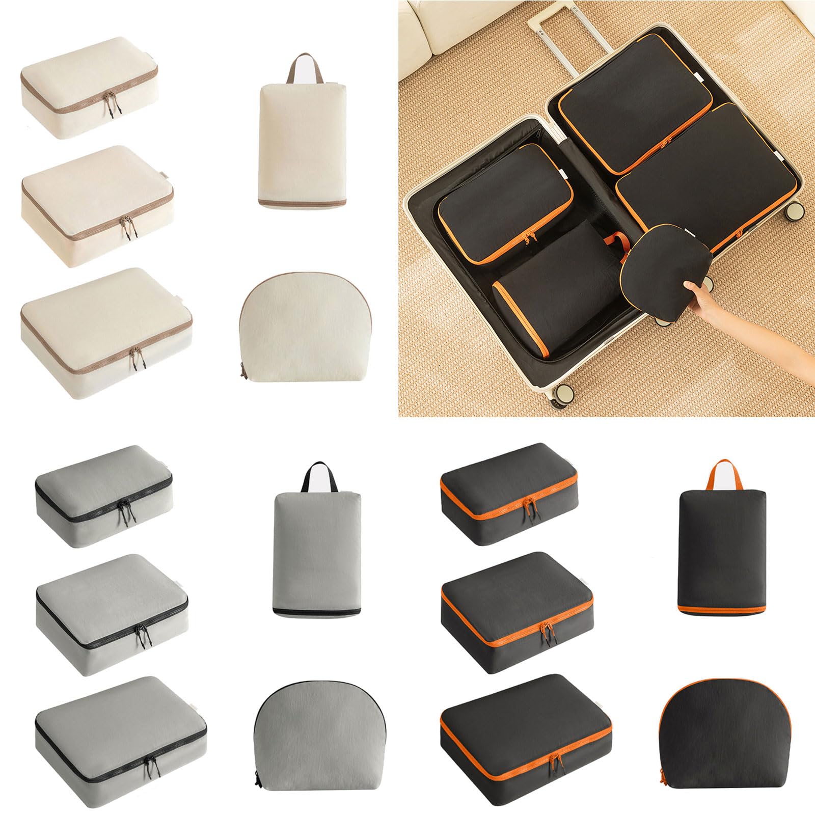 Risparmio di spazio Accessori da viaggio Pacchetti Borse Interbloccate Semplificando la gestione dei vestiti Borse da imballaggio per indumenti Organizzatori di viaggio tasca multipla per articoli da