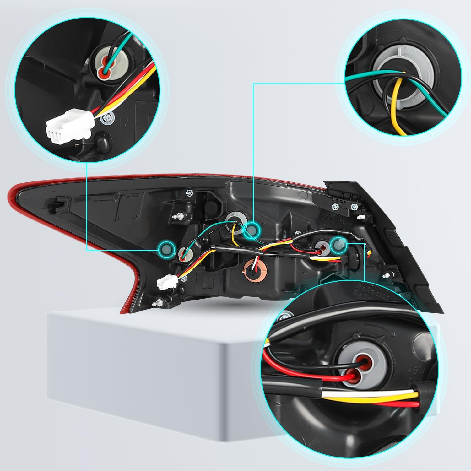Passenger Side Tail Light Assembly Compatible with 2016 2017 2018 Nissan Altima Taillights Rear Taillamp Brake Light Bulbs Included