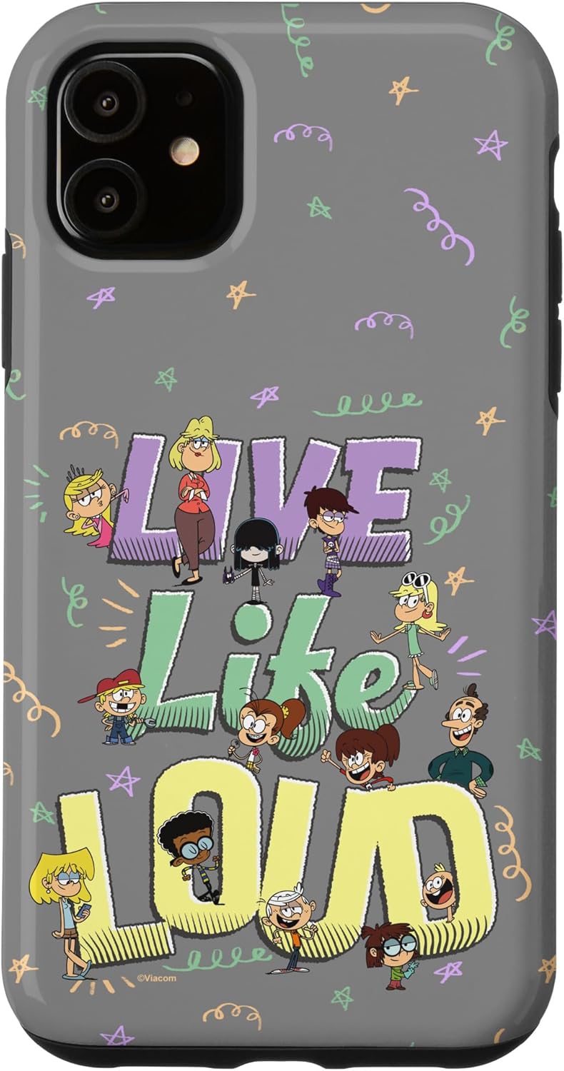 iPhone 15 The Loud House Live Life Loud Vintage Group Logo Case