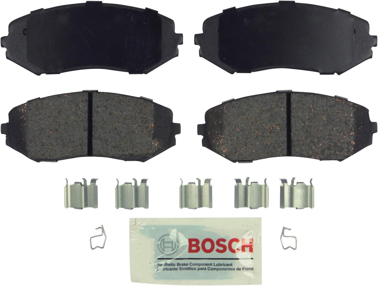 BOSCH BE1188H Blue Ceramic Disc Brake Pad Set With Hardware - Compatible With Select Suzuki Grand Vitara; FRONT