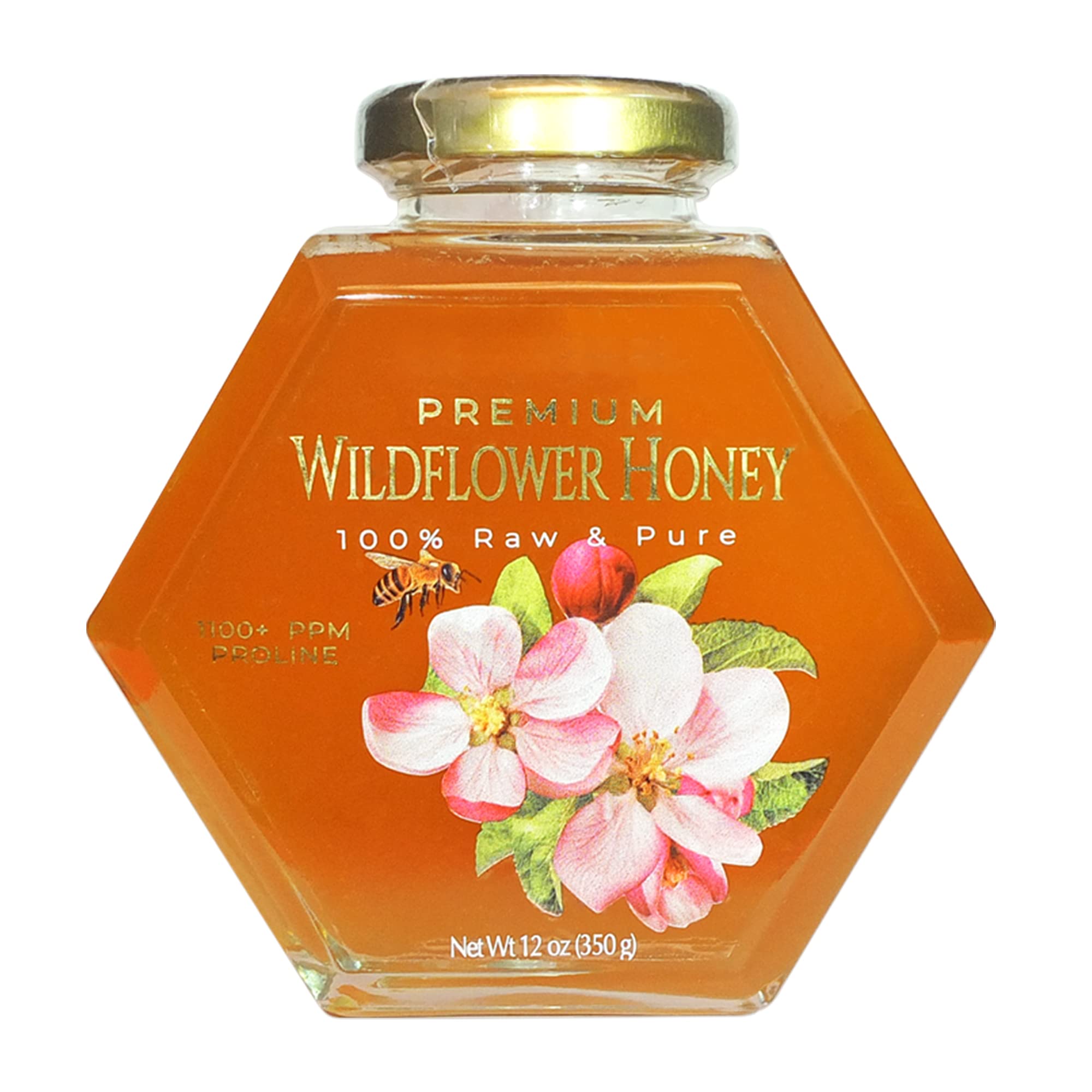Premium Munzur Wildflower Honey, 1100+ PPM Proline, Genuine Munzur Honey, straight from the hives. 12 Oz, 12.0 ounces, 1