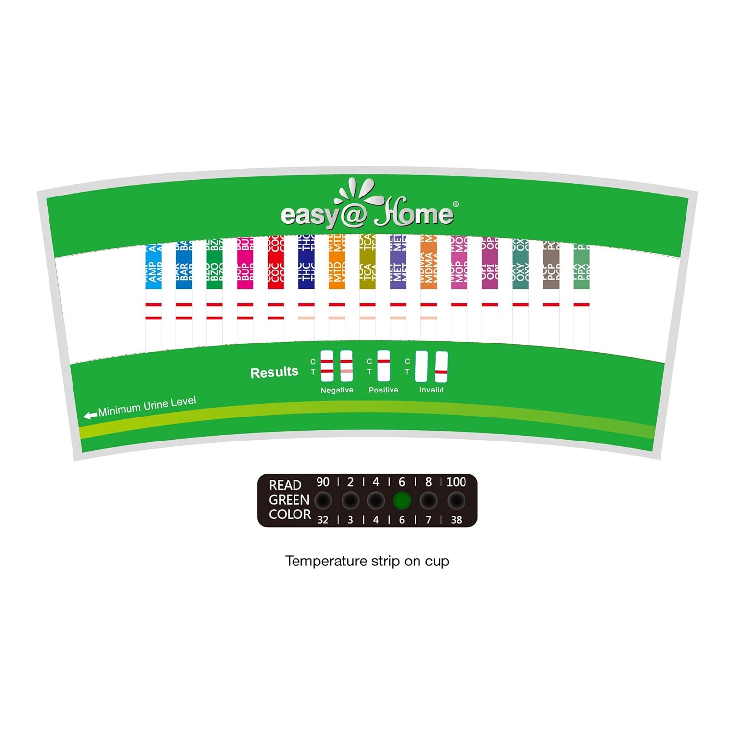 Easy@Home Drug Test Cup：25 Pack Urine Tests Kit, Testing AMP,BAR,BUP,BZO,COC,MDMA,MET,MOP 300,MTD,OXY,PCP,THC50,All in One Home Drugs Test Kits #ECDOA-6125B
