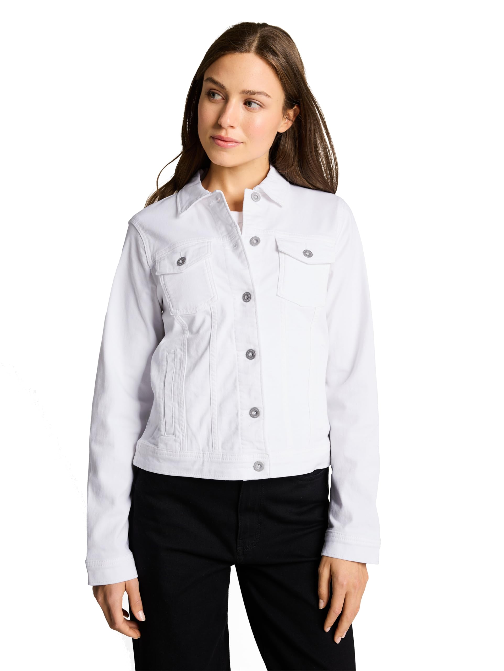 TOM TAILOR Damen Jeansjacke mit Brusttaschen