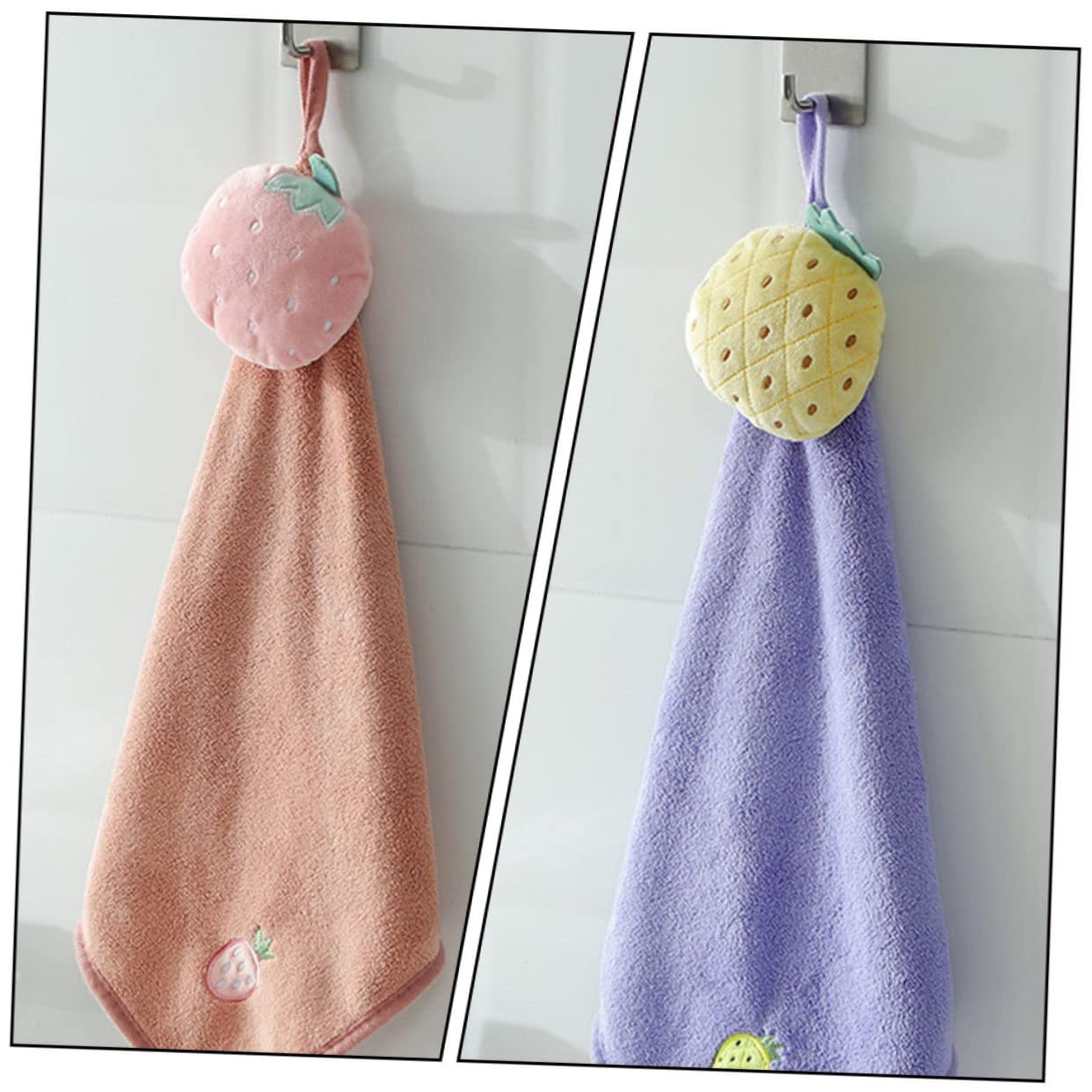 minkissy 6piezas Toallas De Mano De Cartoon Accesorios y Cocina Toallas Absorbentes para Lavables Secado Rápido