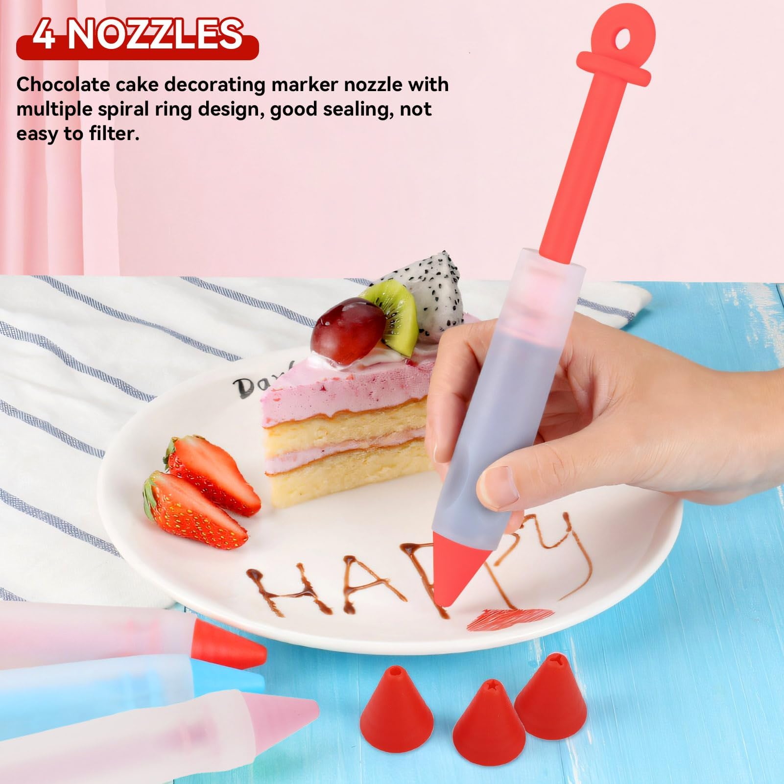 Penna Decora Dolci Con 6 Beccucci - Pedrini